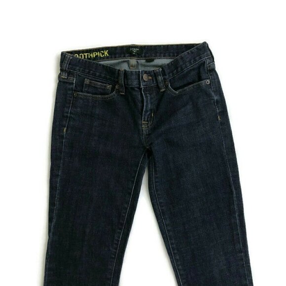 J. Crew Factory Women's Size 25 Skinny Jeans Toothpick Dark Wash Blue EUC - Picture 2 of 7